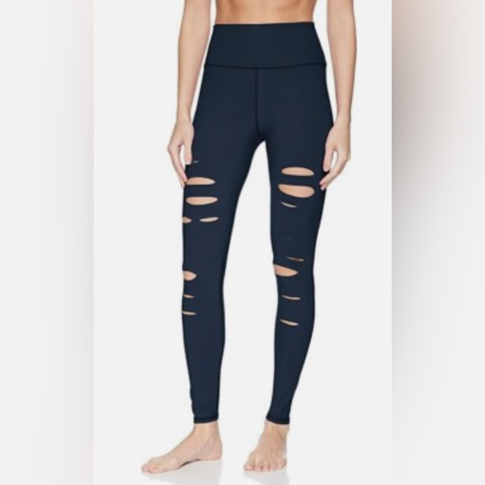 Alo Yoga High-Waist Ripped Warrior Leggings